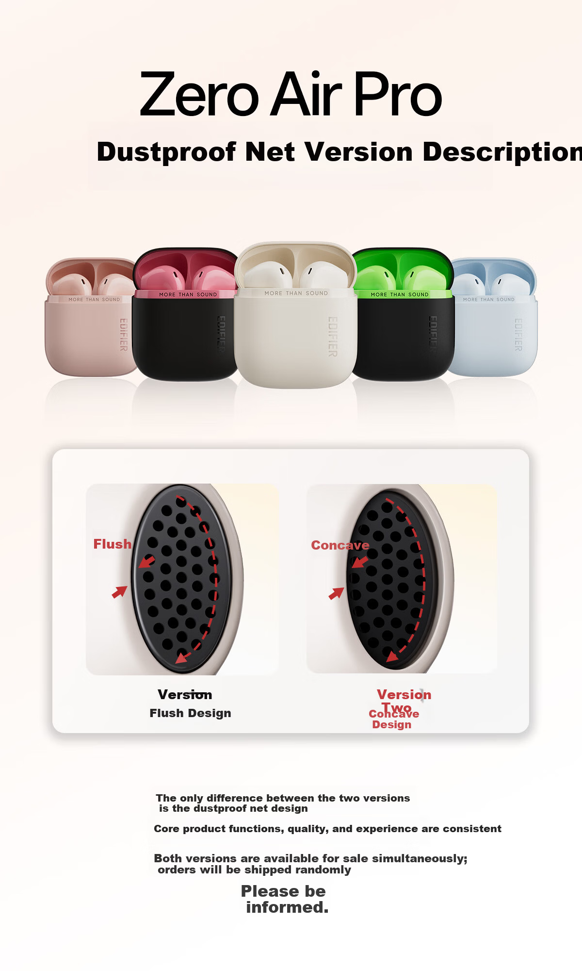 Edifier Flower Zero Air Pro Wireless Bluetooth Earphones Semi-In-Ear Bluetooth 6.0 41H Long Battery Life Black Green 1
