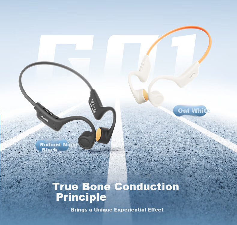 KINYO Sports Bone Conduction Open Bluetooth Earphones Comfortable Non-In-Ear Ear-Hook Design Long Battery Life Sweatproof Waterproof for Cycling Outdoor Sports 11