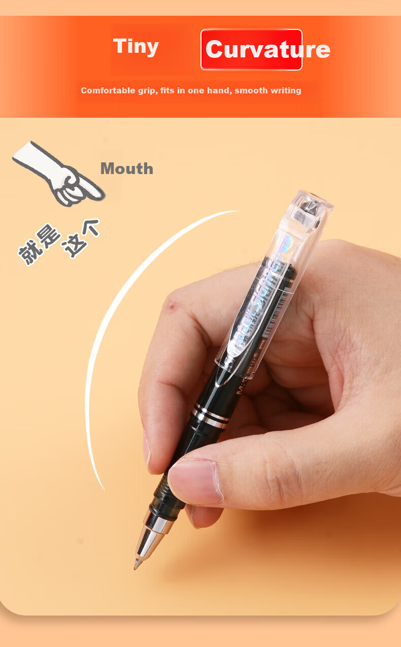 M&G 0.5mm Black Gel Pen Pocket Mini Bullet Tip Signature Pen GP0097A 12pcs/Box 8