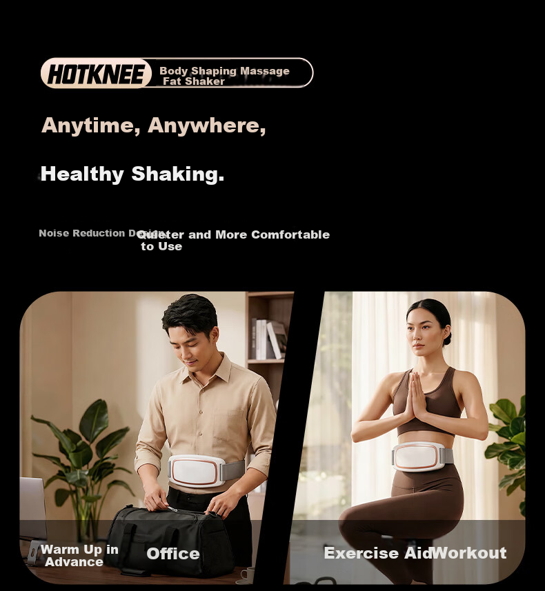 HOT KNEE Fat Burning Shaking Slimming Machine Lazy Fitness Weight Loss Massager Waist Belt Fat Burning Shaping Device 19