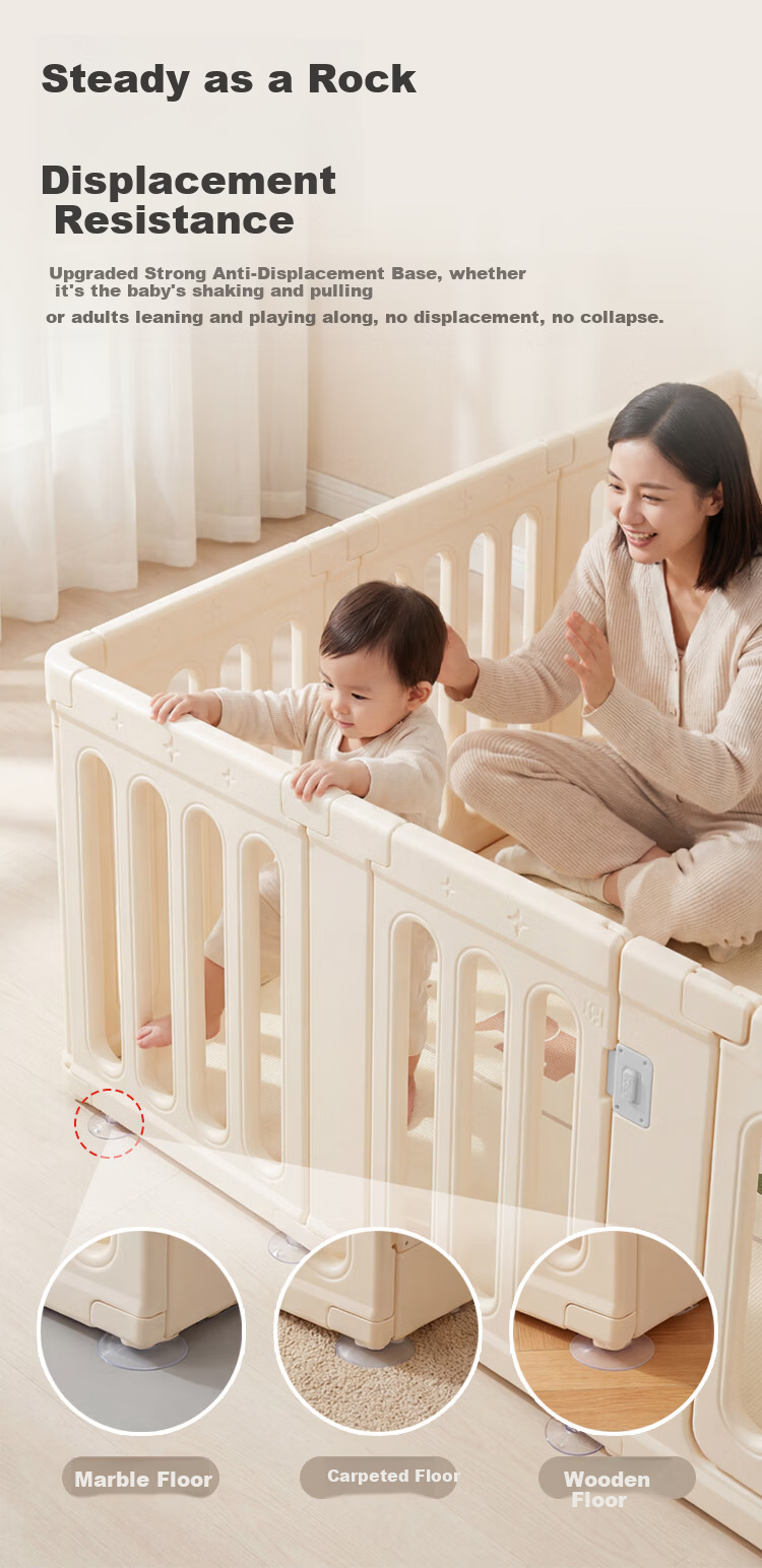 JD Original Crawling Mat Fence, Baby Floor Playpen, Living Room Protective Barrier, Floor Mat, Crawling Pad, Baby Fence, 150*200CM 4