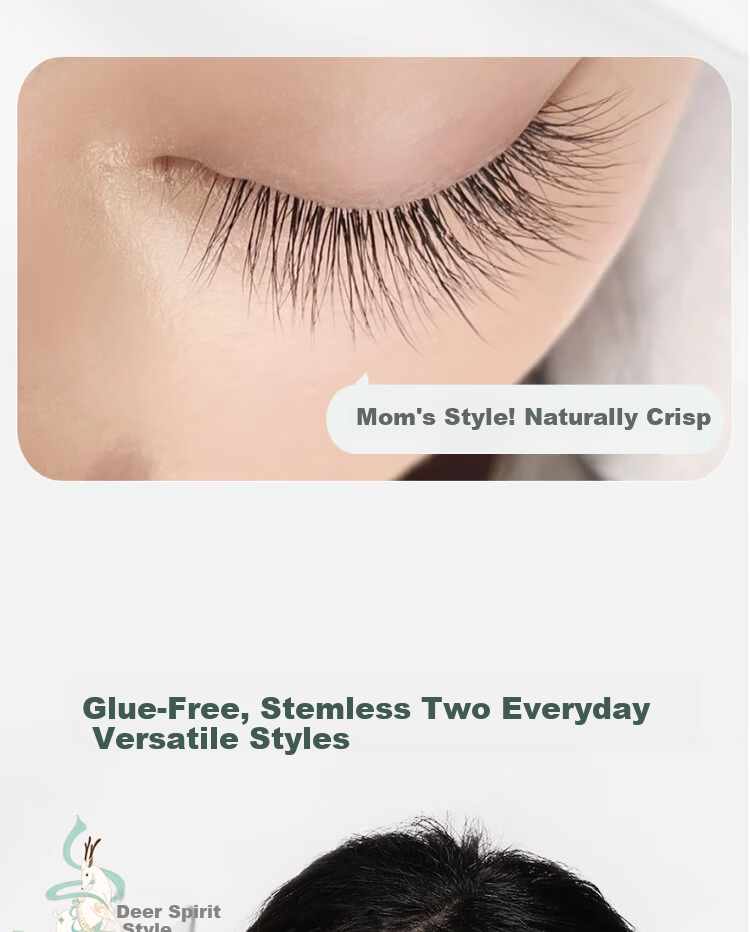 Goood 0.07mm Ultra-Fine Korean Style False Eyelashes, Individually Defined, Glue-Free, Self-Adhesive, Formaldehyde-Free, Natural Look 18