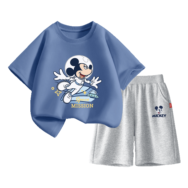 Disney Kids Summer Cotton Thin Boys Casual Loose Short Sleeve Set