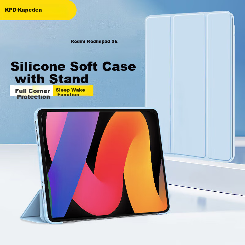 KPD KEEP PURSUING DREAMS Redmi Pad SE 2023 11-inch Xiaomi Redmi Tablet Case Shockproof Lightweight Soft Sleep Cover White Ice Blue