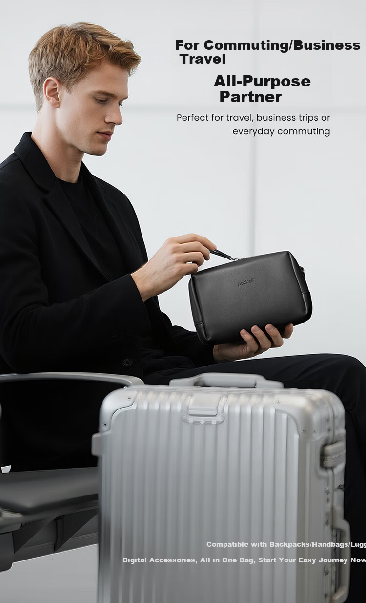 Pack All Multi-Functional Digital Accessories Storage Bag Large Capacity Charger Data Cable Organizer Accessories Bag Off-White 3