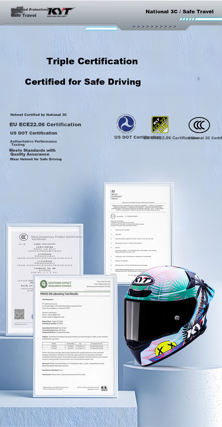 KYT Official Genuine Imported Motorcycle Helmet Unisex Four Seasons Full Face Windproof and Anti-fall TE-02 Bright White XXL 4