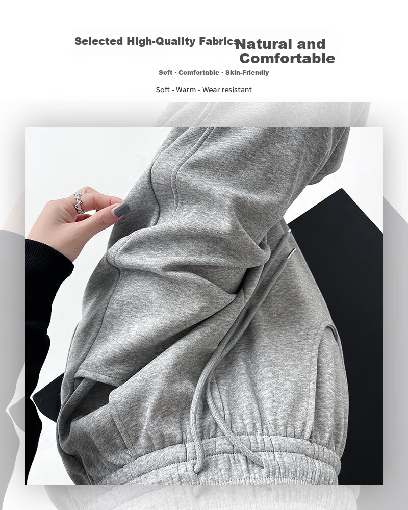 LangSha Wide-Leg Pants for Women, Banana Pants, High-Waisted Slimming Sports Pants, Loose-Fitting Casual Pants with Draping Effect, Versatile Sweatpants for Spring Seaso 2