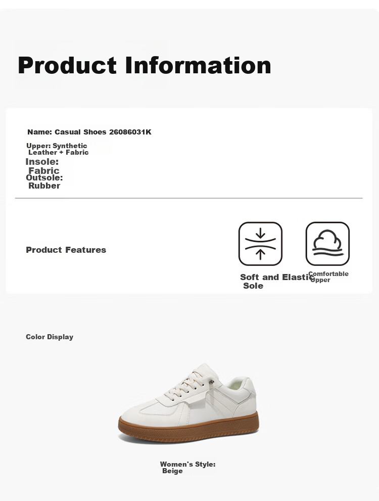 Zulijian Elderly Shoes [520 Gift for Mom], Summer Women's Casual Shoes, Mom Shoes, 86031K Beige, Size 39 12