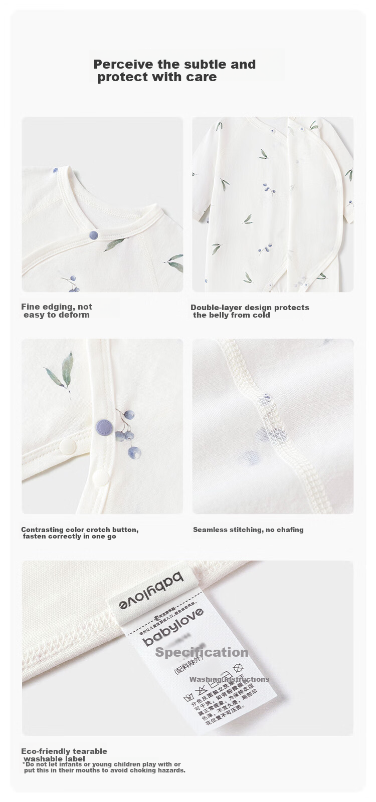 Babylove Anxinrou Newborn Butterfly Romper Spring Summer Thin Cotton Monk Suit Baby Jumpsuit Crawling Suit 1