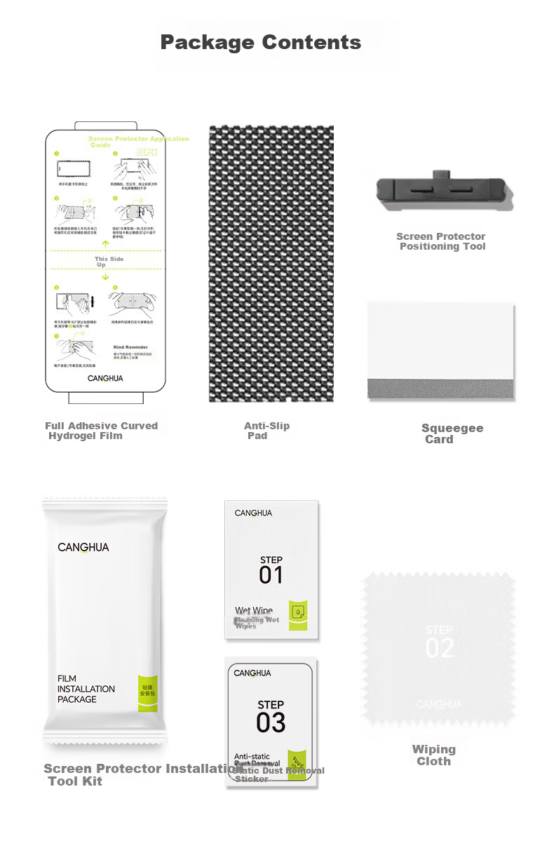 CangHua Screen Protector for Vivo X200Pro, Hydrogel Film, Non-Tempered Ultra-Sonic Fingerprint Unlock, Full Coverage, HD Protection Film, Anti-Fingerprint Protective Film, 2-Pack 16