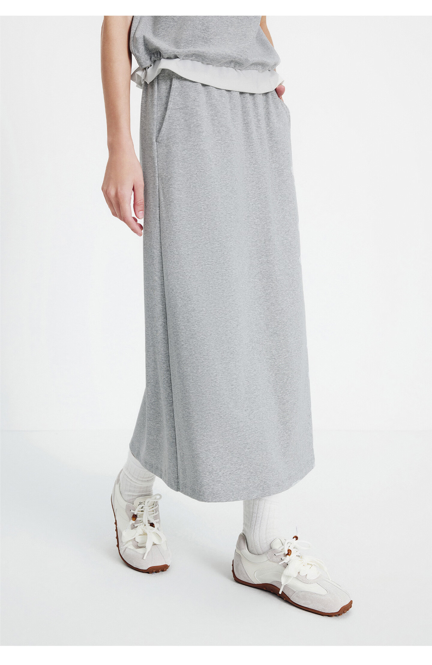 Navigare Italy Small Sailboat 26 New Casual Women's Half Skirt with Back Slit Commuter Versatile Long Skirt 2312876513 26