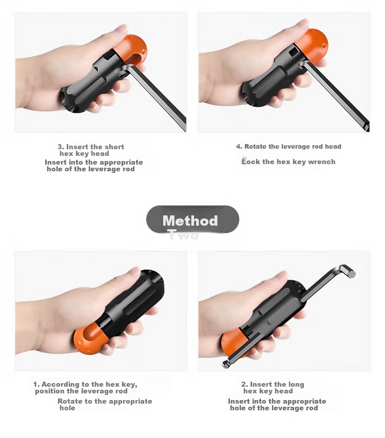 Factory No.1 9-Piece Electroplated Silver Hex Key Set Hex Screwdriver Wrench [Long Ball End] 2