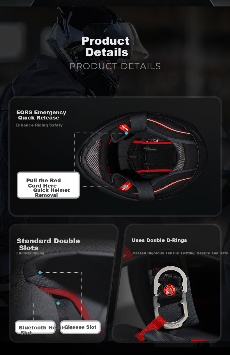 AVA Aurora Lightweight Racing Style Commuter Motorcycle Helmet Full Face Four Seasons Unisex Riding Obsidian Black L 15