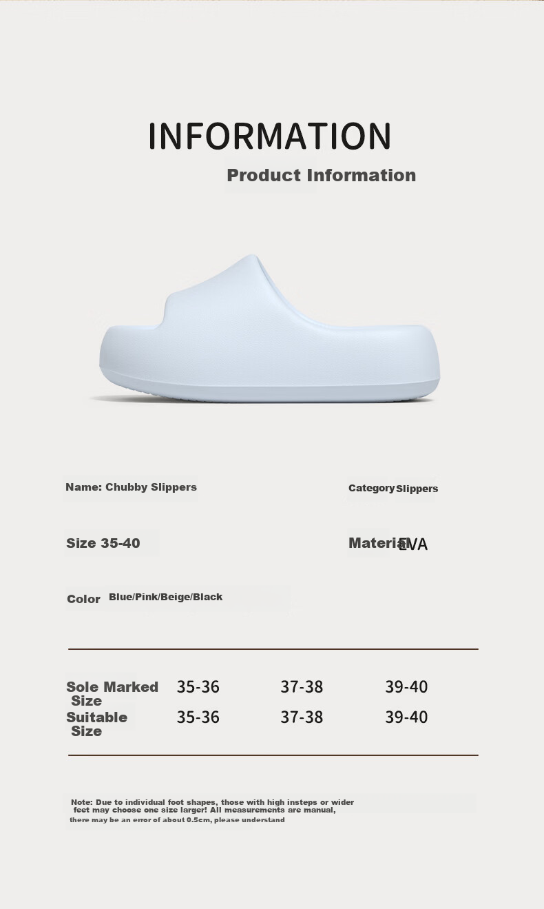 Chedoir Chubby Platform Thick-Soled Slippers for Women 2026 Summer New Indoor Comfortable EVA Sandals for Outdoor Wear 2