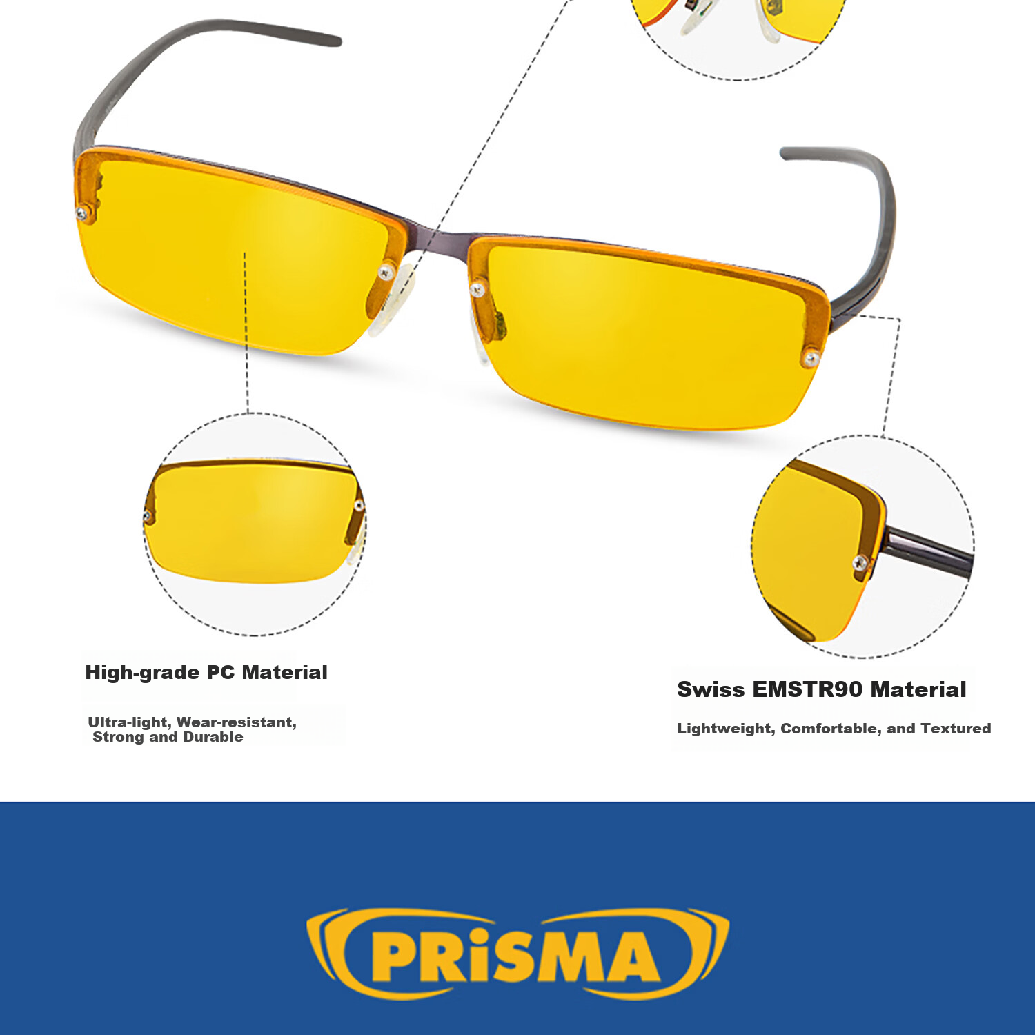 Prisma German Brand Blue Light Blocking Glasses Anti-Fatigue Radiation Protection Eyewear for Phone and Computer P1704 8