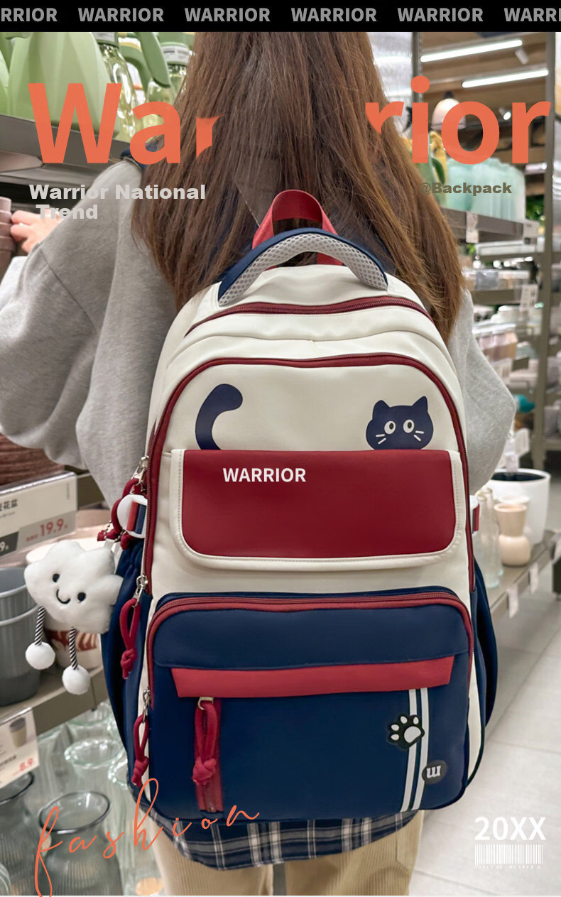 Warrior Backpack for Middle School And High School Girls, Large Capacity Stylish 2025 New Model Lightweight Laptop Backpack for College Students 3