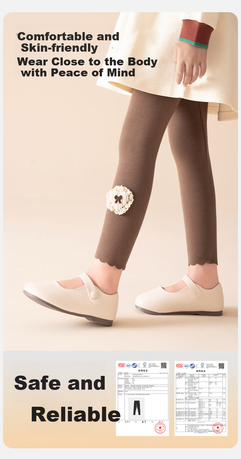 Ziyouxi Children's Autumn Leggings 9/10 Pants 2025 New Girls' Versatile Comfortable Fall Trousers 6