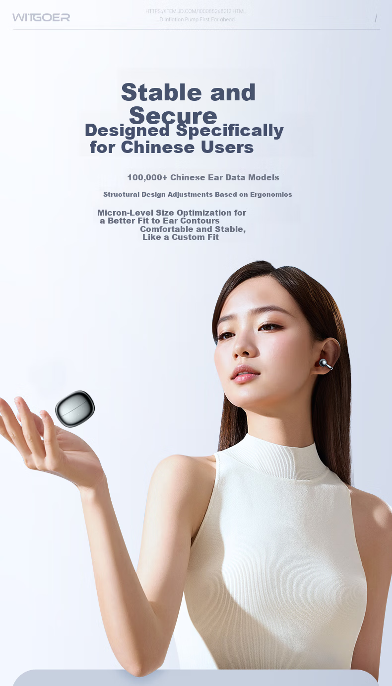Zhiguozhe [2026 Latest Model - Berlin Sound] Bluetooth Clip-On Wireless Earphones, Non-In-Ear, Ear-Hook Design, Long Battery Life, Noise Cancelling, Sports Running Headset for Men and Women, Huaqiangb 12