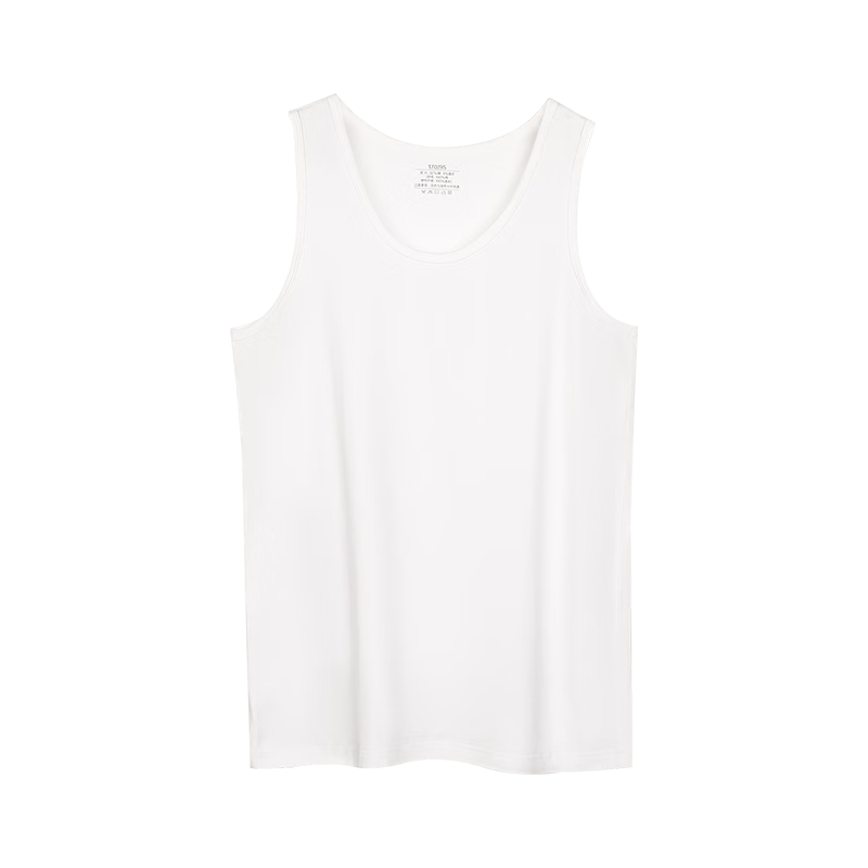 Hongdou Men's Vest Counter Style 50S Combed Cotton Soft Elastic Cotton Spandex Breathable Simple Round Neck Sports Casual Versatile Vest