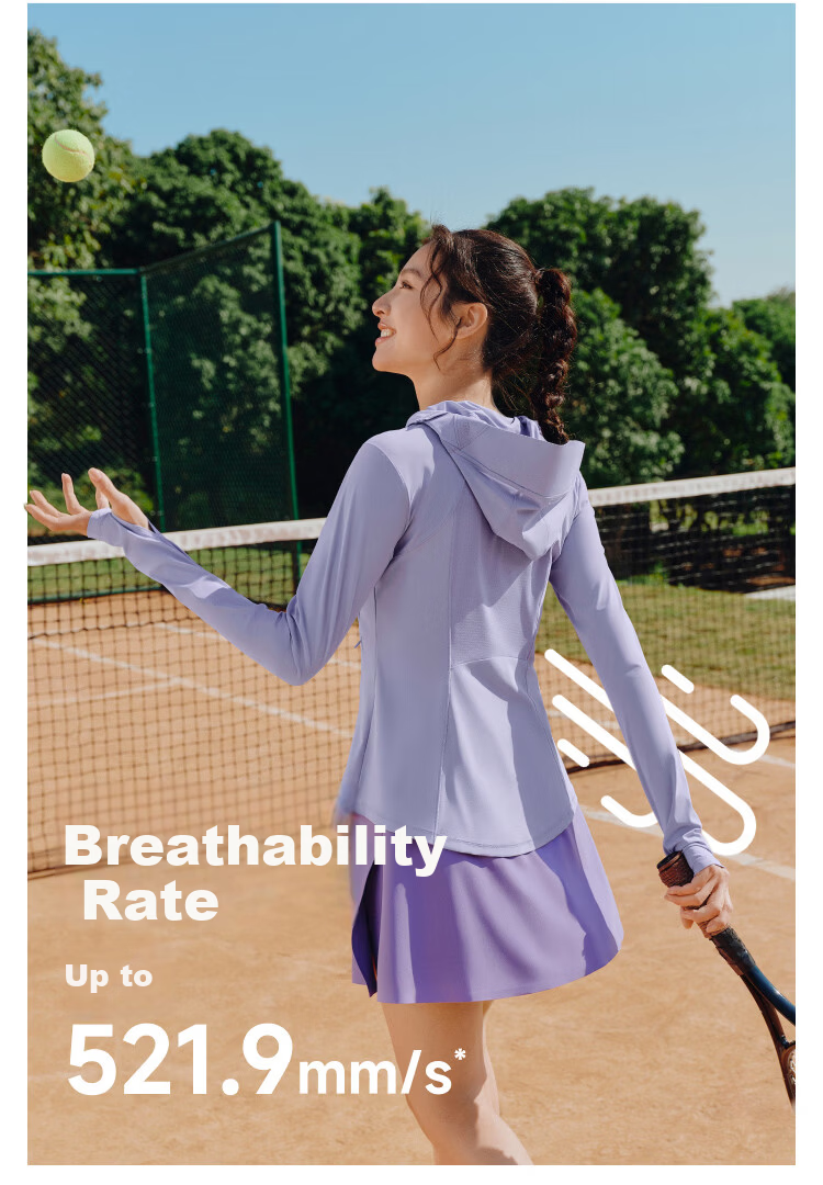 Beneunder Cooling Slim Fit Sports Sun Protection Jacket for Women AL90024 Outdoor UV Protection Breathable Quick-Dry Cold Tea Gray S 10