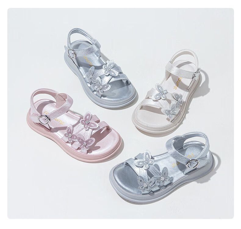 Fulomi Girls Summer Sandals New Sweet Bow Princess Shoes Comfortable Breathable Open Toe Purple Size 32 15