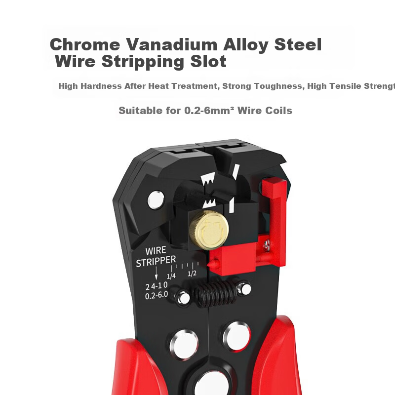 Delixi Electrician Multifunctional Wire Stripper Automatic Wire Pulling Terminal Crimping Wire Cutter Fiber Optic Cable Stripping Pliers