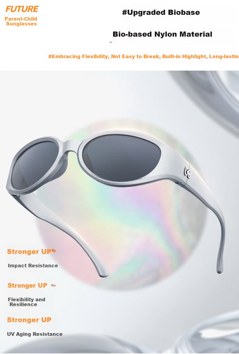 Kigo 2025 New Headband Polarized Kids Sunglasses Liquid Silver for Boys and Girls Age 6-12 6