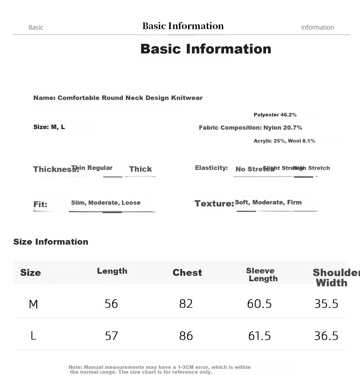 Chushen Chunqiu Women's Knitwear Designer Round Neck Solid Color Versatile Base Sweater Top S144Z7003 9