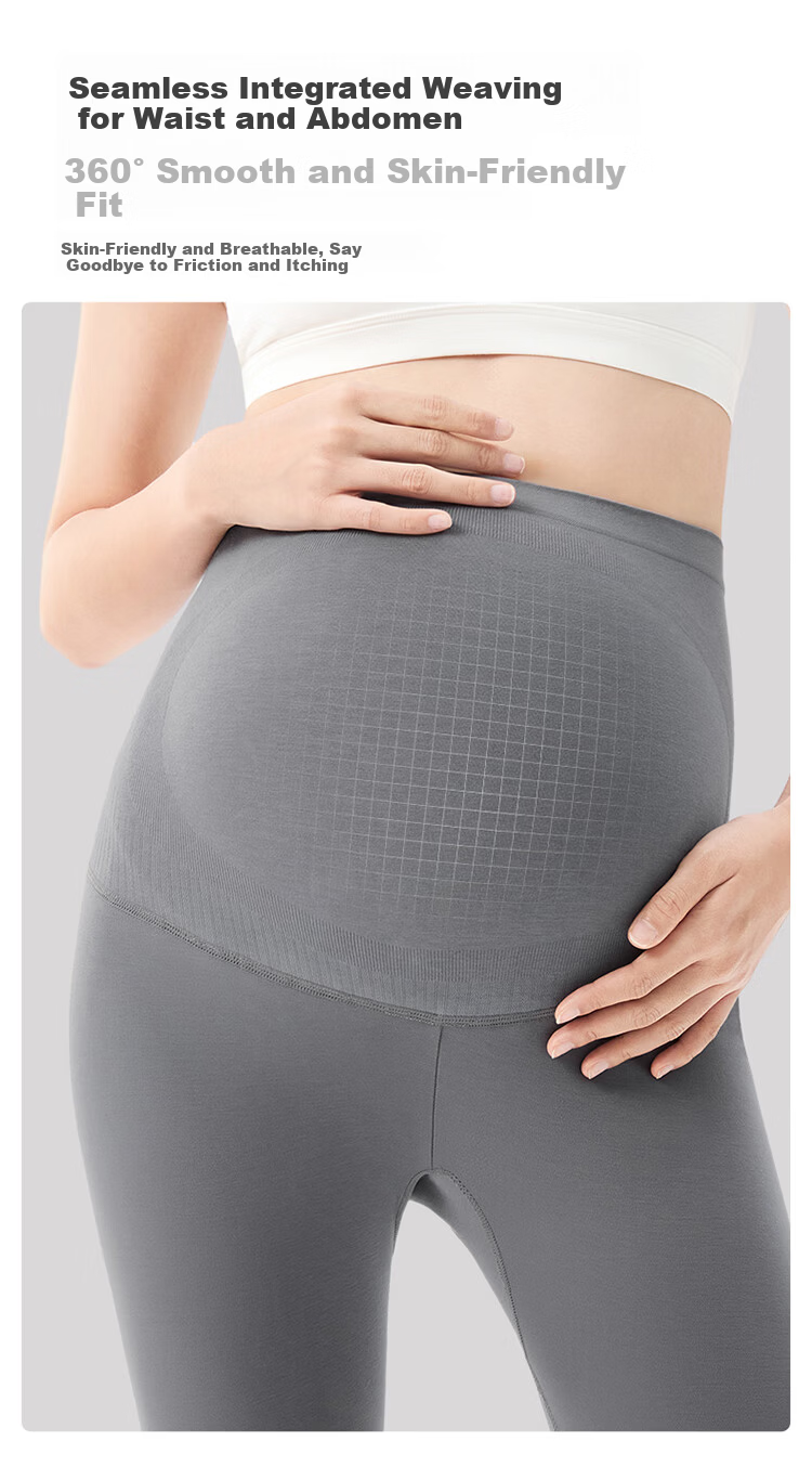 PurCotton Maternity Autumn Winter Seamless Stretch High Waist Supportive Shark Pants Black 175 5