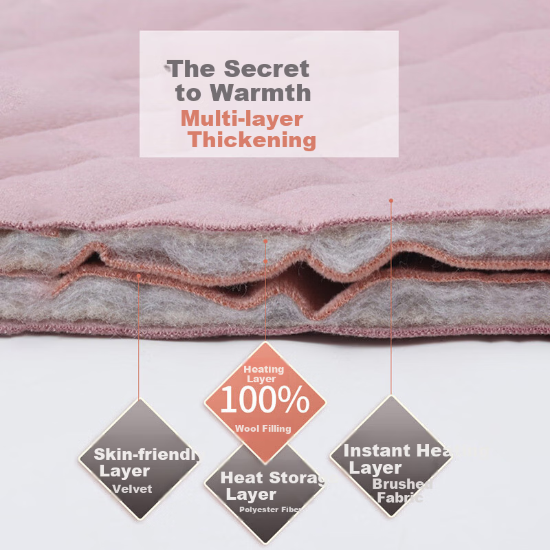 Xueqiman Women's Wool Thermal Pants Winter Fleece-Lined Thickened Cotton Pants Extra Thick Autumn Trousers Student Cold-Resistant Leggings