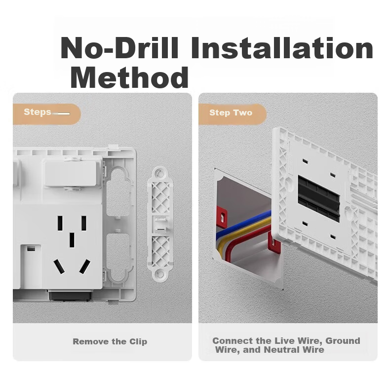AUX 86-Type Expandable Socket Extension Converter Concealed Multi-Port Household Power Strip with Switch Three Switches 21 Holes + Five Holes Left Expansion Aperture Gray 12