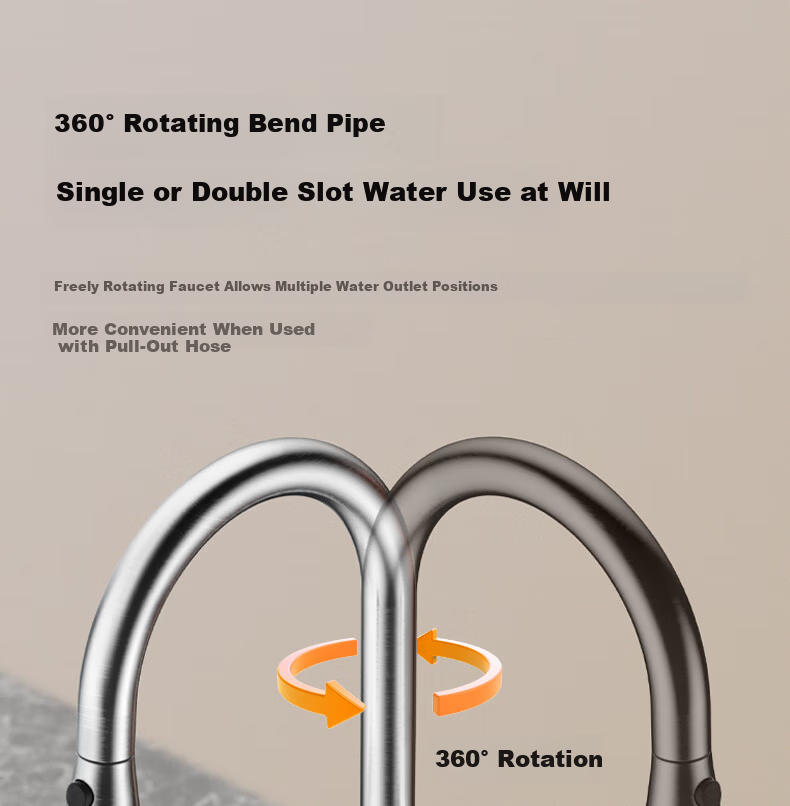 JOMOO Kitchen Faucet Three-Way Water Outlet Hot and Cold Dual Control Pull-Out Brass Alloy Sink Faucet 33255 15