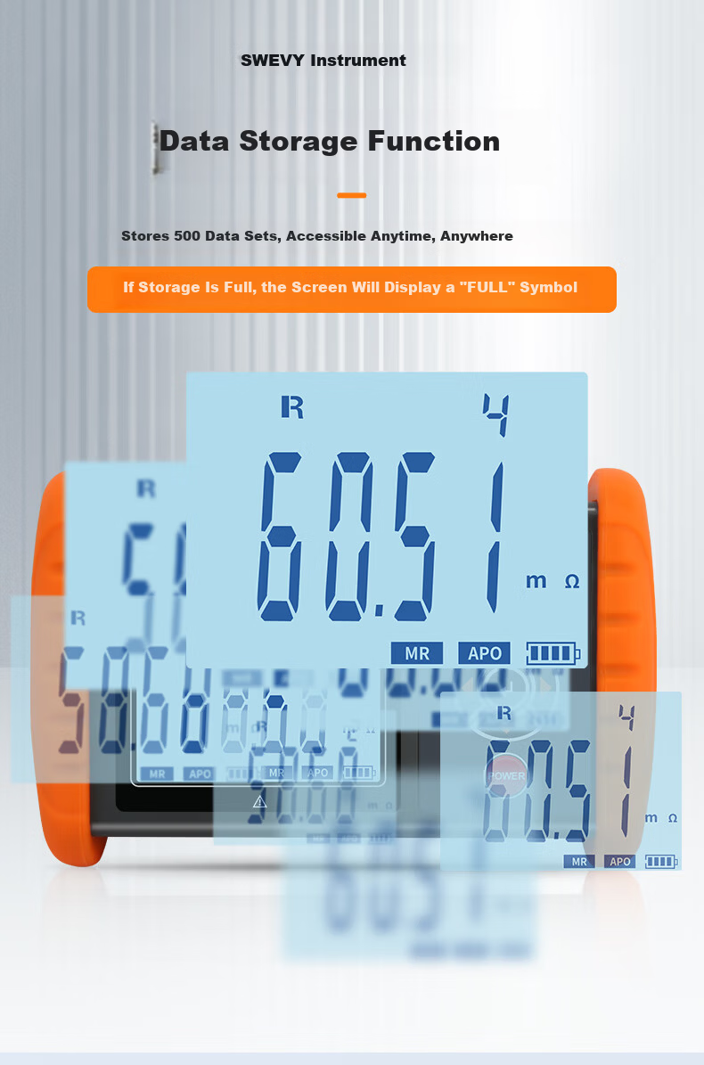 Suwei Milliohm Meter DC Low Resistance Tester Micro Ohmmeter Ohmmeter Micro Ohm Meter Milliohm Resistance Tester SW6205 8