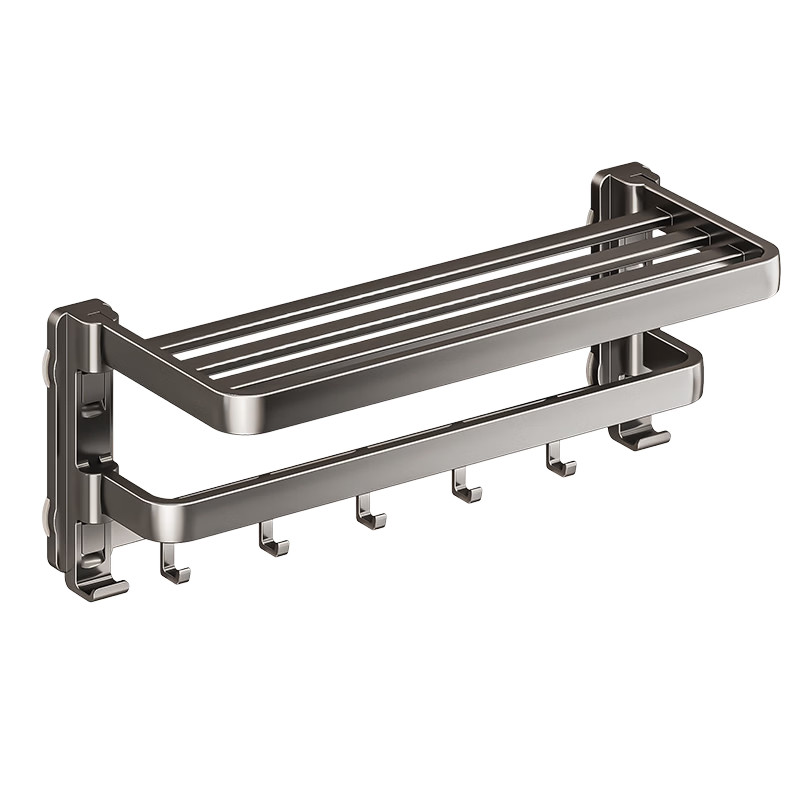 Taoshi Suction Cup Towel Rack No Drilling Four Suction Cups Bathroom Towel Rack Wall-Mounted Integrated Storage Bathroom Shelf 50cm