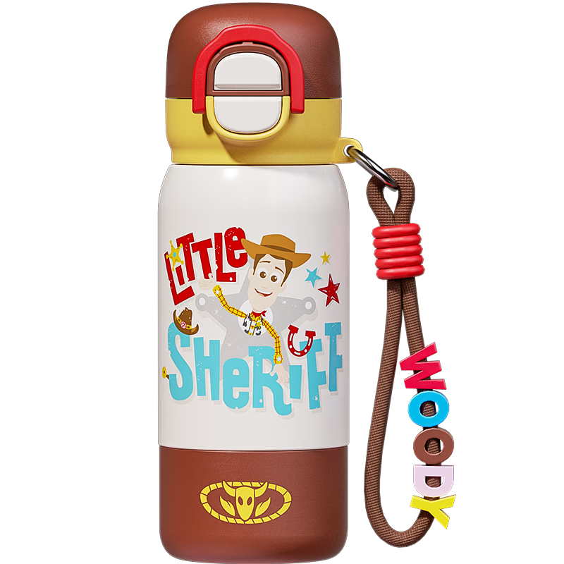 Germ Toy Story Kids Insulated Water Bottle with Straw Dual-Use Fun Drinking Cup Student School Cup 500ML Woody