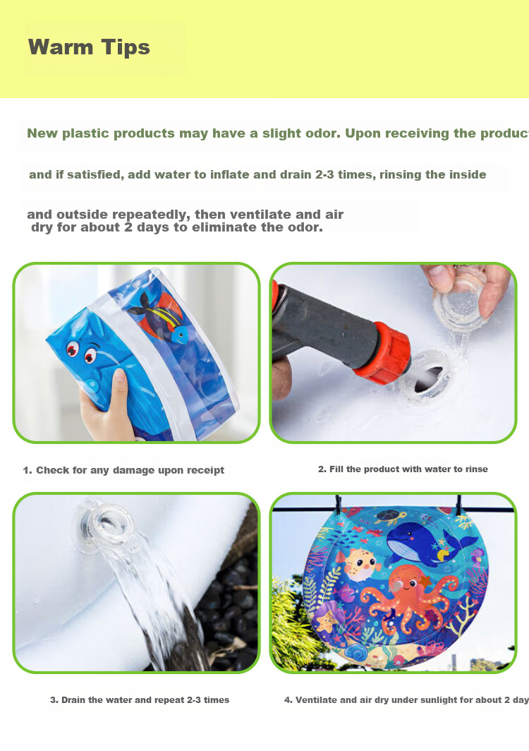 9i9 Kids Water Pat Mat Baby Crawling Mat Toy Training Large Thickened Cooling Mat Four Seasons Seat Cushion Ocean 8