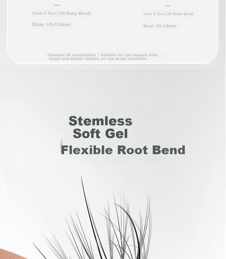 Goood 0.07mm Ultra-Fine Korean Style False Eyelashes, Individually Defined, Glue-Free, Self-Adhesive, Formaldehyde-Free, Natural Look 12