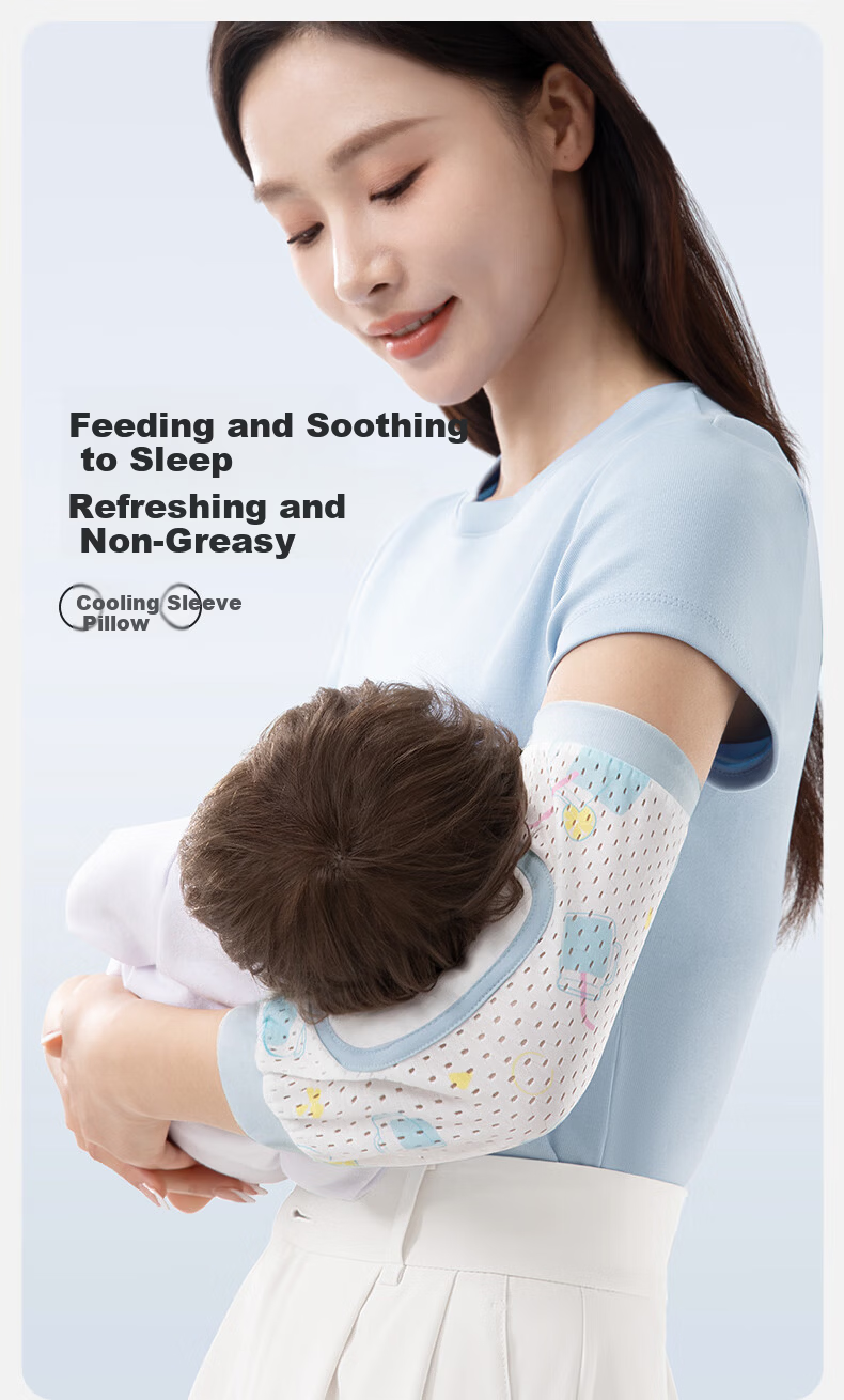 October Crystals Summer Baby Holding Arm Sleeve Arm Pad Nursing Sleep Soothing Baby Arm Sleeve Ice Sleeve Pillow Watermelon Ice 1 Piece 1