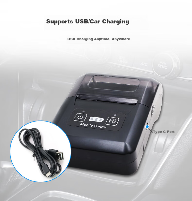 Dongwei Portable Weighing Scale Receipt Printer Customizable Bluetooth Mobile Truck Water Ticket Printer 8