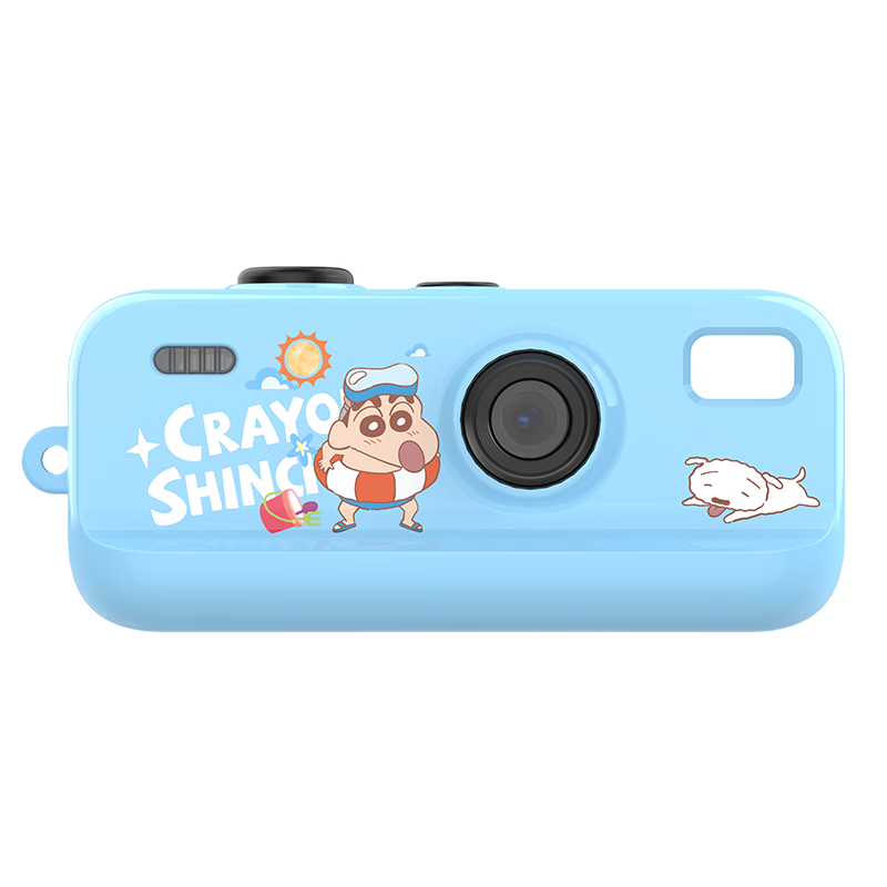 Bright Crayon Shin-chan Blue Thumb Camera Portable Kids Digital CCD Mini Camera VLOG Video Recording Student Birthday Gift