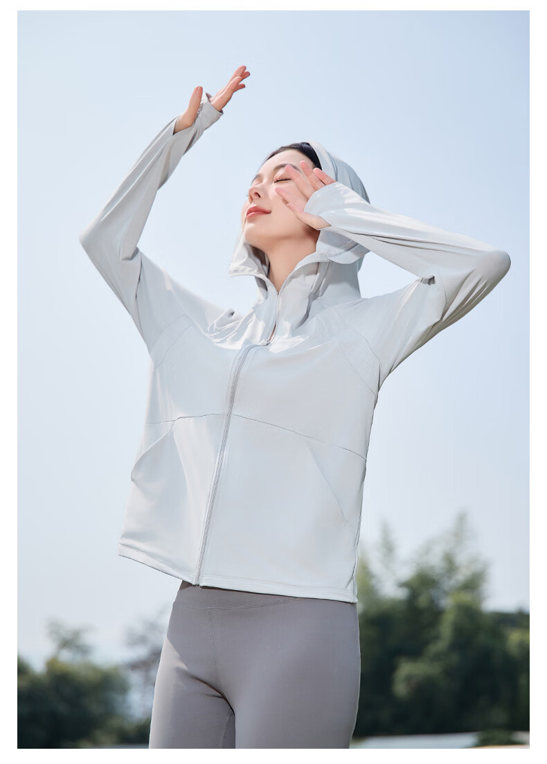 Combo Women's Outdoor Summer Breathable Ice Silk UV Protection High SPF Cooling Hooded Sun Protection Jacket 20