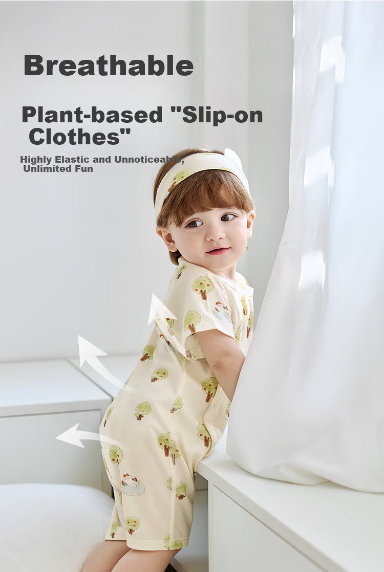 Weishi Muni Infant Short Sleeve Romper Summer Thin Baby Summer Clothes 5