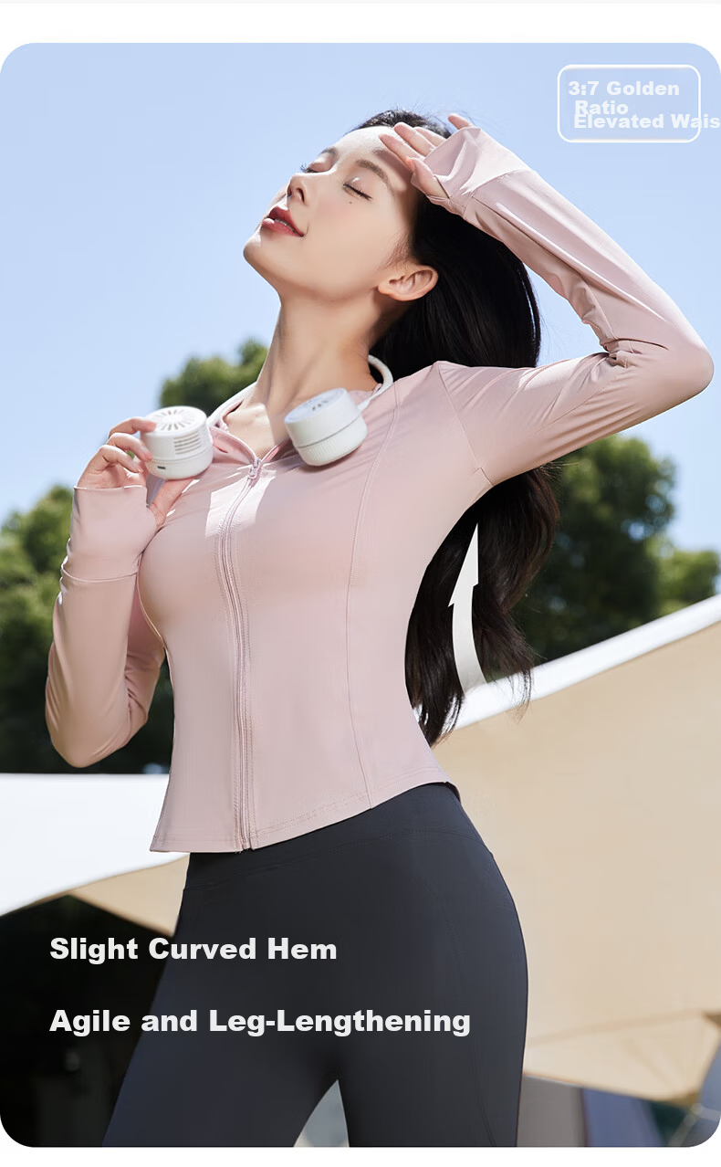 Langsha Women's Slim Fit UV Protection Sun Jacket Summer New Cool Feeling Ice Silk Sunscreen Coat for Petite Yoga 7