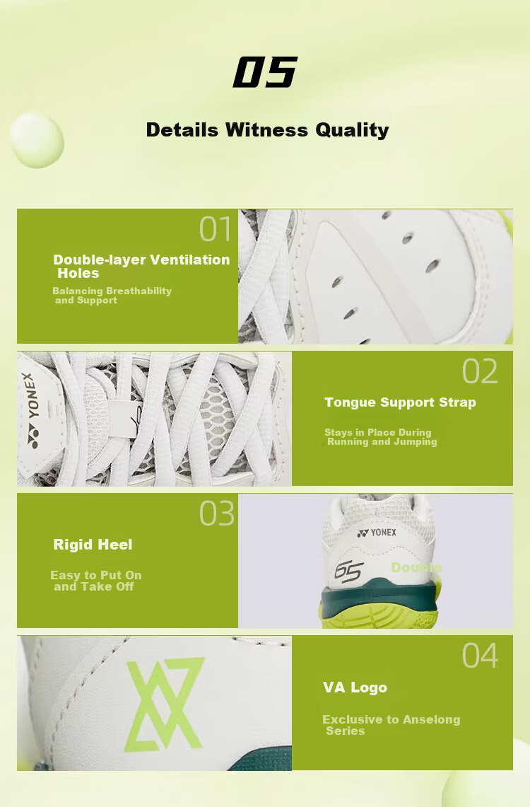 YONEX Yonex Badminton Shoes Youth Kids Non-slip Wear-resistant Sports Shoes SHBVAJREX Gray Beige Size 35 6