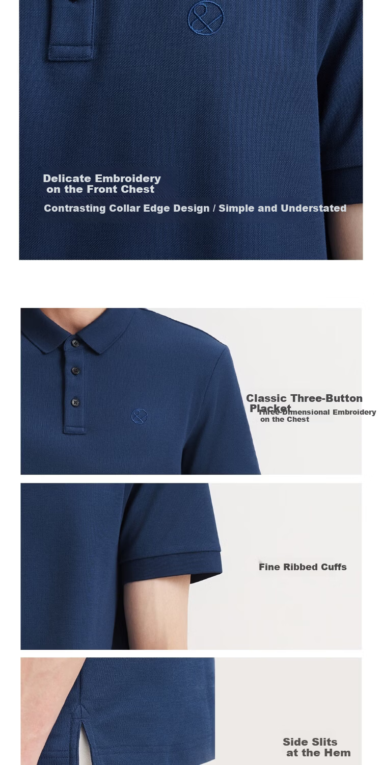 JACK&JONES Men's Polo Shirt Cool Touch Simple Embroidery Slim Fit Multi-Color Short Sleeve Collared Top 226106018 11