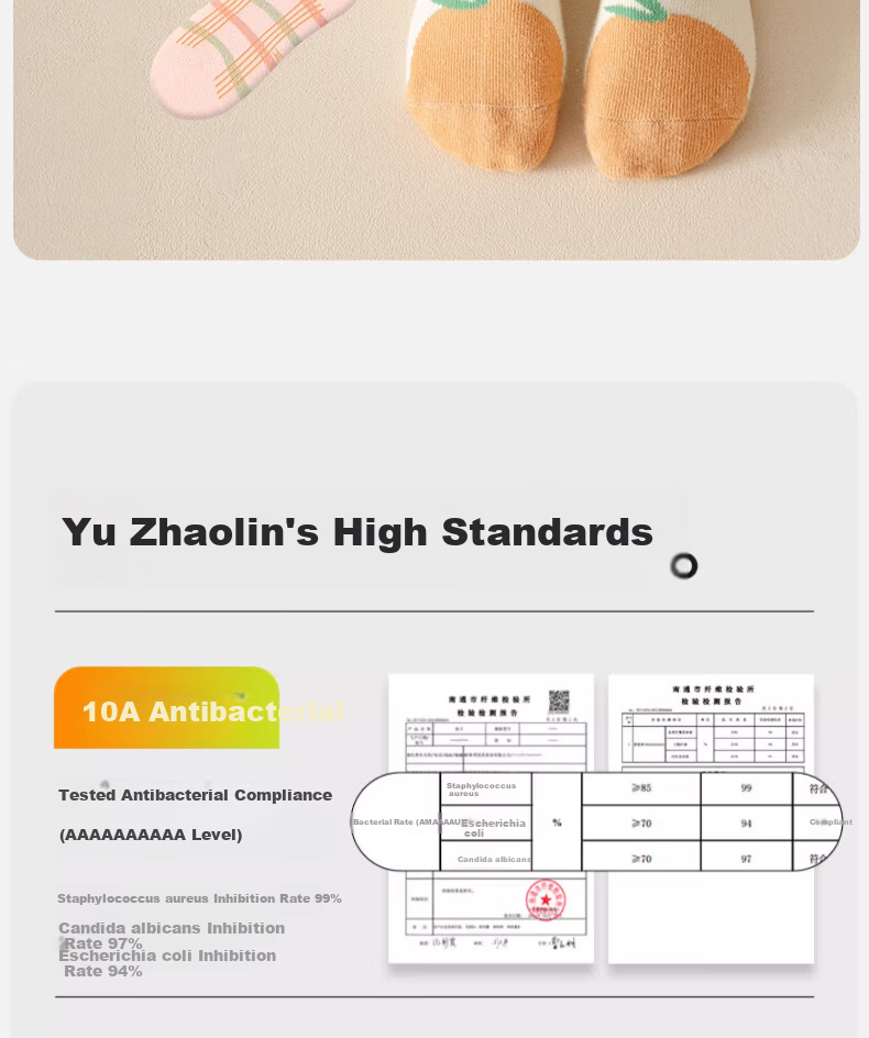YUZHAOLIN 5 Pairs Children's Socks Girls Autumn Winter Solid Color Cotton Mid-Calf Antibacterial Deodorant Baby Princess Socks 8