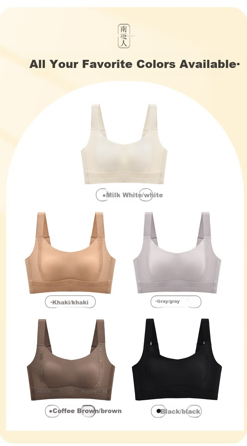 LangSha Ultra-Thin Summer Bra for Women Large Bust Minimizing Anti-Sagging Seamless Slimming Side Support Breathable Bra 11