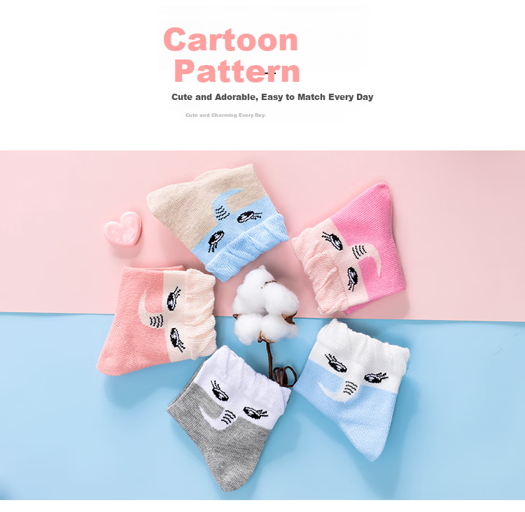 LangSha Children's Socks Girls Four Seasons Thin Mid-Calf Cotton Socks High Elastic Comfortable Breathable Lace Short Socks for Older Kids and Teens 4