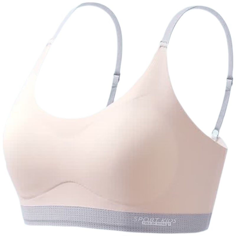 FitonTon Teen Girls Developmental Underwear 13-Year-Old High School Girls Children's Vest Sports Shockproof Junior High School Student Girls Bra