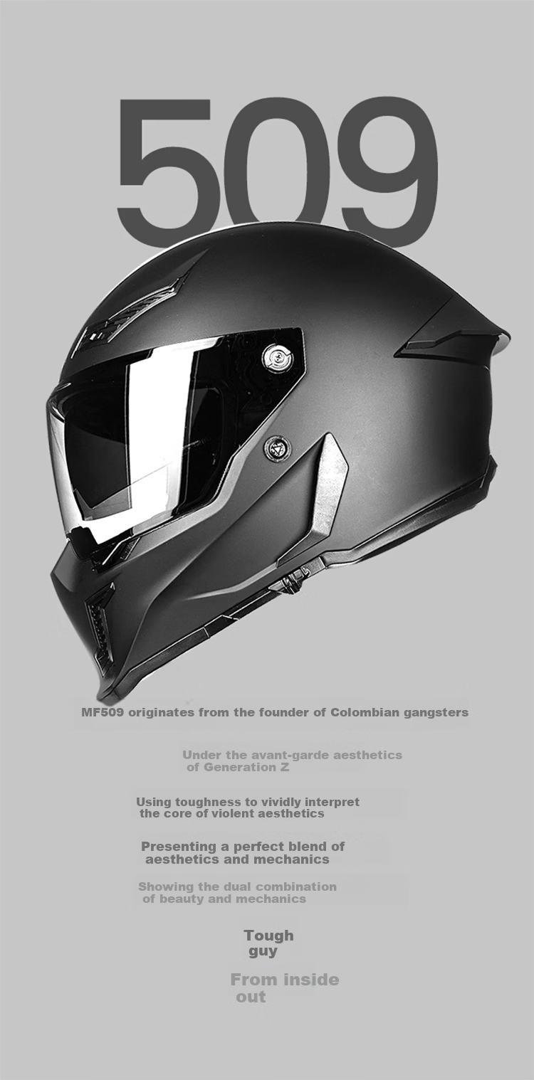 ILM Motorcycle Full Face Helmet 3C Certified Winter Retro Cruiser Helmet Obsidian Black L (56-57CM) 1